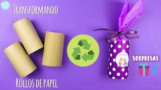 Dulceros sorpresas con materiales reciclado ️ - reciclando rollos de papel  |Partypop DIY|