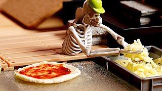 Small Pizza Delivery Shop - Stop Motion Cooking