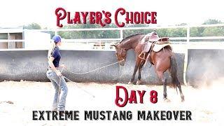 FIRST TIME SADDLING! | Extreme Mustang Makeover | Day 8