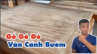 Mẫu Sập Ngồi 3 Bông Gỗ Gõ Đỏ Vân Mở Cánh Bướm