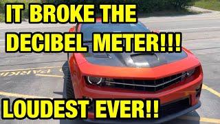 SUPERCHARGED CAMARO SS BREAKS OUR DECIBEL METER! LOUDEST CAR EVER AT EXHAUST ADDICTS!