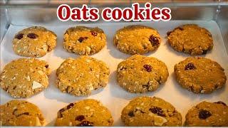 Oatmeal cookies | oats cookies | oats biscuit | no sugar no maida cookies | oats jaggery cookies