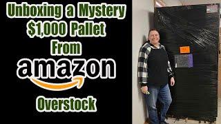 Unboxing a Mystery $1,000 pallet From Amazon overstock and shelf Pulls We found the Weirdest items!