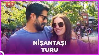 Burak Özçivit ile Fahriye Evcen'in Nişantaşı'nda aşk dolu yürüyüşü