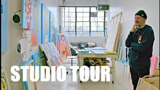 Art Studio Tour with NYC painter WizardSkull.