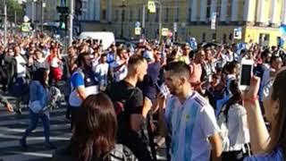 Banderazo Argentino en San Petersburgos 25/06/2018