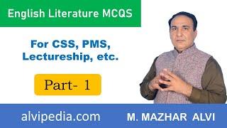 English Literature MCQS Part 1 | CSS English Preparation | Lecturer English Preparation