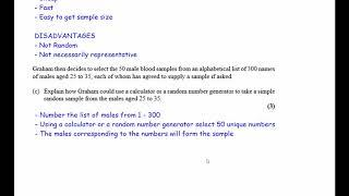 Edexcel practice Test H stats   Q1