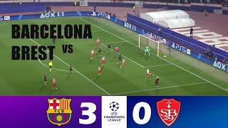 Barcelona vs Brest 3-0 | 2024 Champions League | Match Highlights