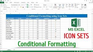 Conditional Formatting for Icon Sets in Excel | Icon Sets using Conditional Formatting in Excel