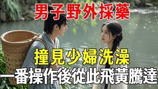 男子野外採藥，撞見少婦洗澡，一番操作後從此飛黃騰達#蝴蝶飛飛 #民間故事 #奇聞趣事 #古代小說