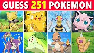 WHO'S THAT POKÉMON? Guess ALL 251 Pokémon (Gen 1 & Gen 2) 