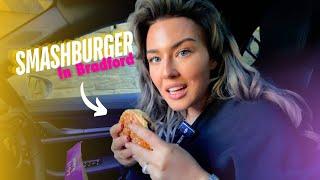 REVIEWING A SMASH BURGER IN BRADFORD - In A Porsche Taycan! - Car Khana Ep 1