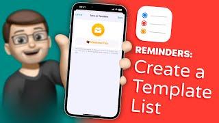 Create and Re-Use a Reminders Template List ⭐ iOS 16 Tips