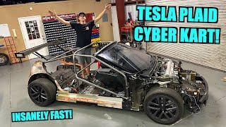 Introducing E-ROY The World's First Tesla Plaid CYBER KART!