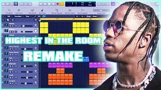 How To Make Travis Scott - HIGHEST IN THE ROOM Instrumental Remake (Production Tutorial)