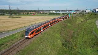 Штадлерский дизель- и электропоезд близ ст. Маарду / Stadler DMU and EMU near Maardu station