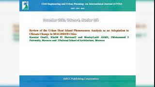 Civil Engineering and Urban Planning: An International Journal (CiVEJ)