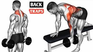 Best Dumbbell Back & Traps Workout at Home (Build Bigger Back Fast)