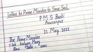 letter to Prime Minister to save soil in english/save soil letter/letter on save soil/save soil lett