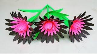 Handmade Paper flowers| Paper flower| Easy and beautiful Flowers making with paper|#paperflower