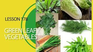 SPOKEN ENGLISH VOCABULARY GREEN LEAFY VEGETABLES NAME HINDI BANGLA MARATHI TELUGU TAMIL KANNADA ODIA