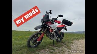 My MODS on my  new DUCATI DESERT X RALLY