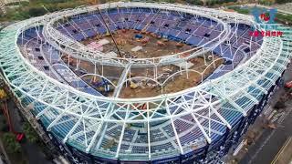 ETFE PTFE PVC Lightweight Stadium Space Steel Tensile Structure on Site#architecture #frame #stadium