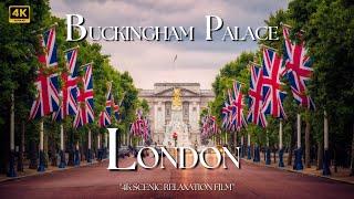 Flying over Buckingham Palace London in UK | Made with Google Earth Studio #buckinghampalace  #4k