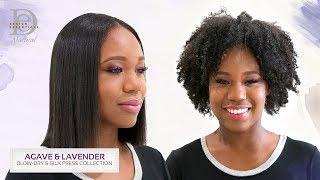 Design Essentials | Agave & Lavender Shoulder-Length Bob Silk Press on Natural Hair