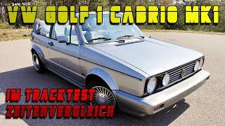 Pat's Tracktest: VW Golf I Cabrio kann es mithalten ? Karmann Erdbeerkörbchen  POV Test Drive