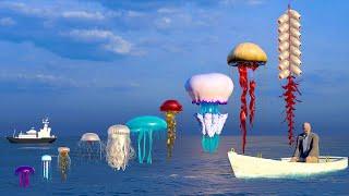 Jellyfish Size Comparison | 3D