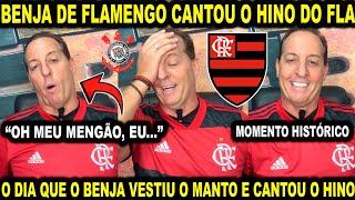 BENJA VESTIU A CAMISA DO FLAMENGO, CANTOU O HINO E... "OH MEU MENGÃO, EU GOSTO..." MOMENTO HISTÓRICO