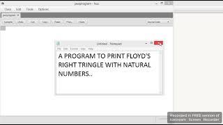 lprogram to make floyd's right triangle wih #java  #programming  #concisetech @concise tech