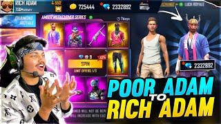 Free Fire Noob Poor Adam To Rich Pro Adam In Just 8minutes| new account to *PRO* -Garena Free Fire