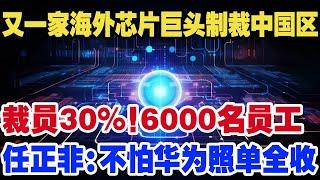 又一家海外芯片巨头制裁中国区，裁员30%！6000名员工，任正非：不怕华为照单全收