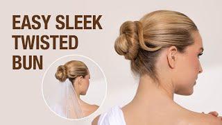 Easy Sleek Twisted Bun Hair Tutorial | Bridal Hairstyling Technique | Kenra Professional