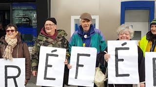 Manifestation à Mulhouse devant la CPAM