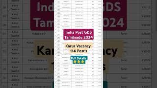 India Post GDS Tamilnadu Recruitment 2024 #indiapostgdsrecruitment2024 #gdspostoffice #gdsonline