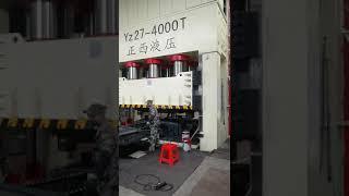 Hydraulic Press Working Video 4000 Ton Metal Plate Forming Hydraulic Press Machine