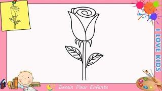 Comment dessiner une rose FACILEMENT etape par etape pour les débutants 2