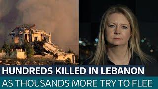 Hundreds dead and thousands flee after deadly Israeli strikes on Lebanon | ITV News