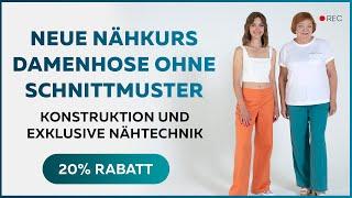 Neuer Nähkurs "Damenhose ohne Schnittmuster".  Konstruktion und exklusive Nähtechnik.