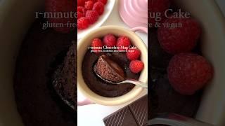 DAY 6 of Making Healthy Desserts: 1-minute Chocolate Mug Cake #glutenfree #healthydessert #vegan