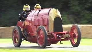 The Beast of Turin: 1911 Fiat S76 in Action - 28.4-litre 4-Cylinder Engine Sound