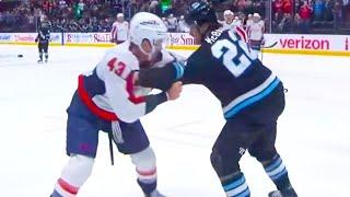 Tom Wilson Jack McBain Fight | Washington Capitals vs Utah Hockey Club 2024 NHL Highlights