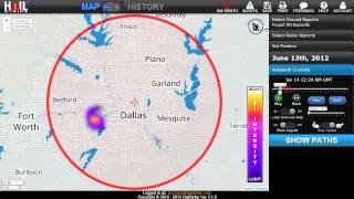 What do AniSwath maps from HailStrike measure?