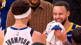 Klay & Steph share a moment after the game ️