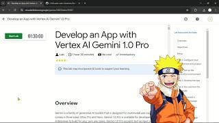 Develop an App with Vertex AI Gemini 1.0 Pro | #qwiklabs | #coursera