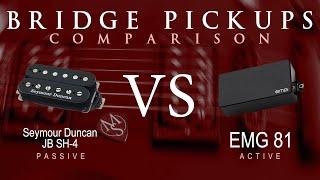 Seymour Duncan JB SH-4 vs EMG 81 - Bridge Pickup Guitar Tone Comparison Demo